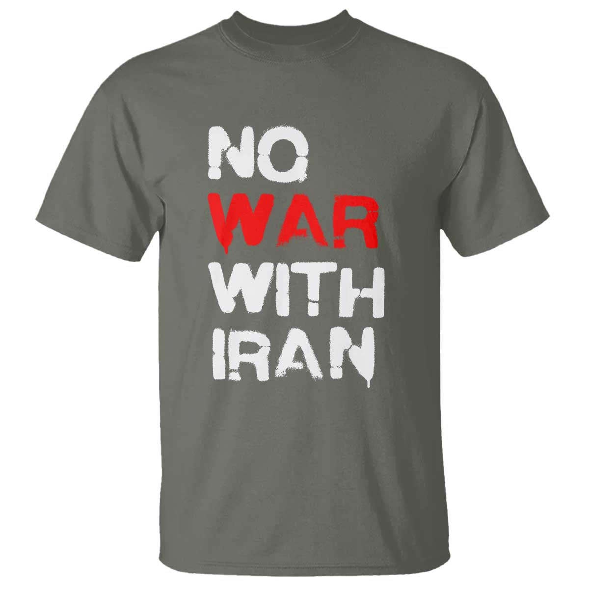 No War With Iran T Shirt Anti War Peace Activist Protest Iranian People