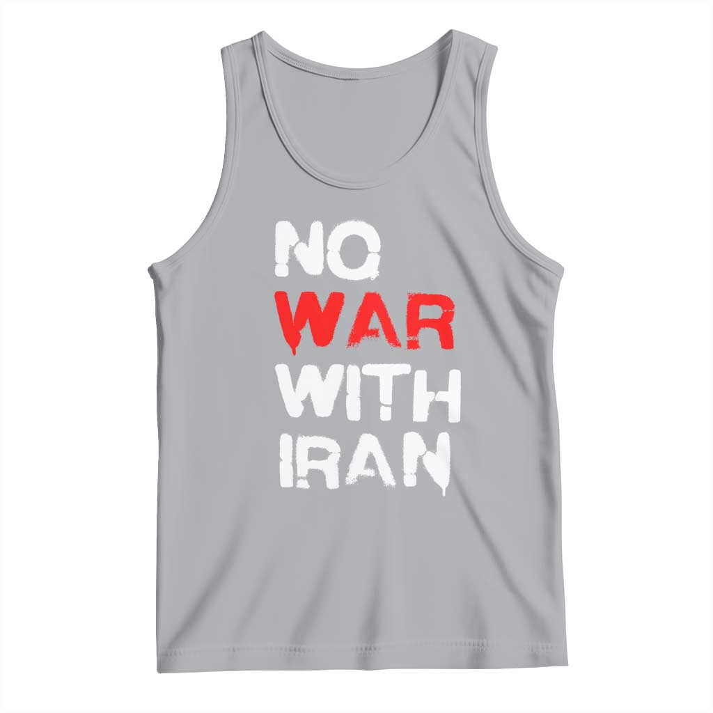 No War With Iran Tank Top Anti War Peace Activist Protest Iranian People