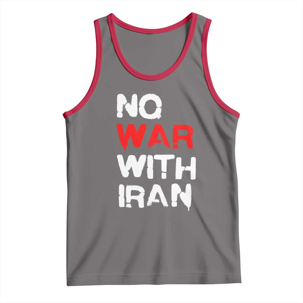 No War With Iran Tank Top Anti War Peace Activist Protest Iranian People