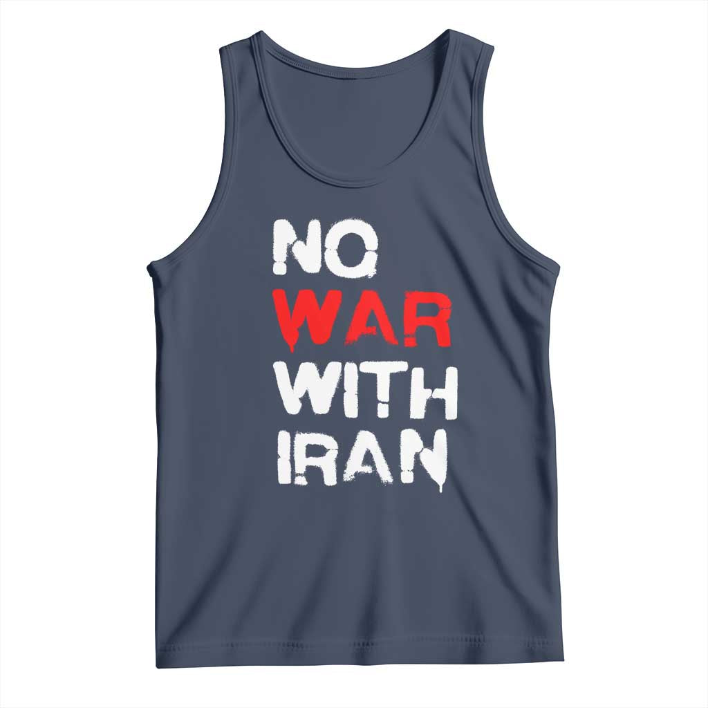 No War With Iran Tank Top Anti War Peace Activist Protest Iranian People