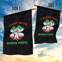 I Stand With Iranian People Freedom Supporters Garden Flag Raised Fist Persian Flag Iran Revolution