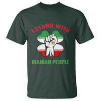 I Stand With Iranian People Freedom Supporters T Shirt Raised Fist Persian Flag Iran Revolution