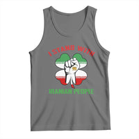 I Stand With Iranian People Freedom Supporters Tank Top Raised Fist Persian Flag Iran Revolution