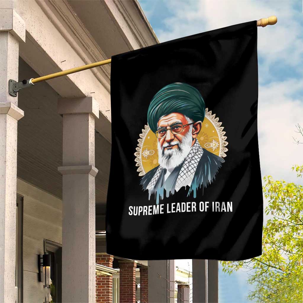 Supreme Leader Of Iran Graphic Portrait Garden Flag Iranian Political Figure