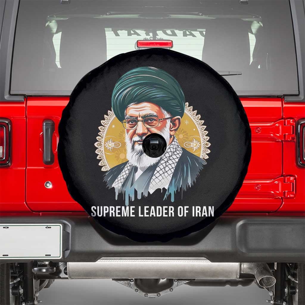 Supreme Leader Of Iran Graphic Portrait Spare Tire Cover Iranian Political Figure