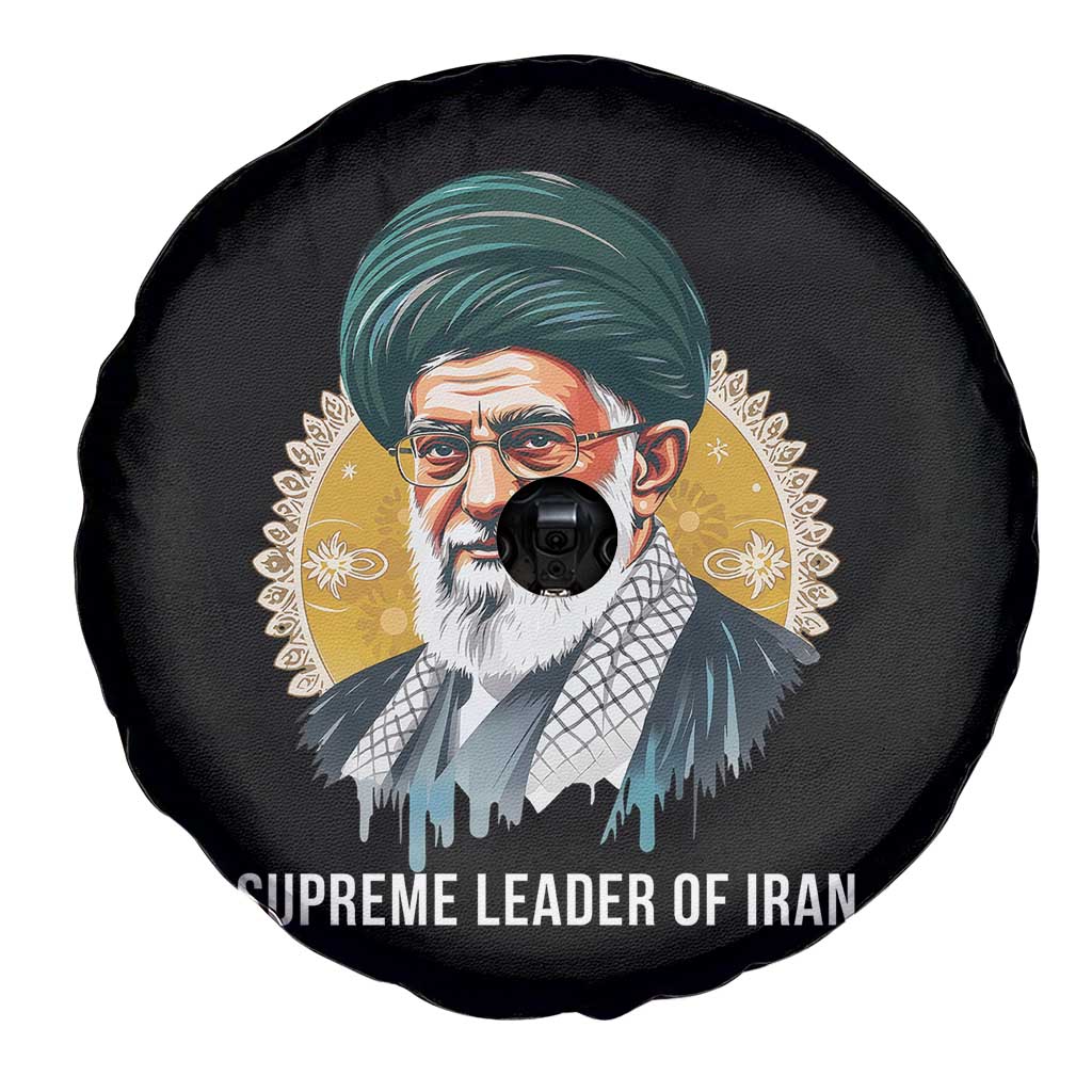 Supreme Leader Of Iran Graphic Portrait Spare Tire Cover Iranian Political Figure