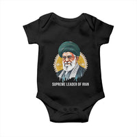 Supreme Leader Of Iran Graphic Portrait Baby Onesie Iranian Political Figure