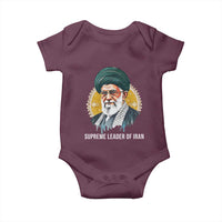Supreme Leader Of Iran Graphic Portrait Baby Onesie Iranian Political Figure