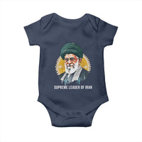 Supreme Leader Of Iran Graphic Portrait Baby Onesie Iranian Political Figure