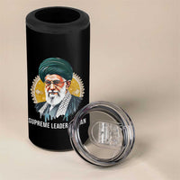 Supreme Leader Of Iran Graphic Portrait 4 in 1 Can Cooler Tumbler Iranian Political Figure