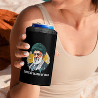 Supreme Leader Of Iran Graphic Portrait 4 in 1 Can Cooler Tumbler Iranian Political Figure