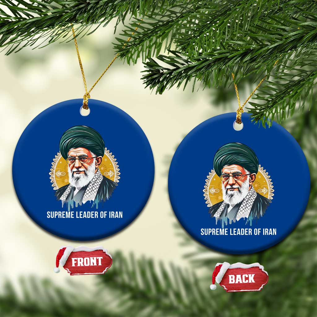 Supreme Leader Of Iran Graphic Portrait Ceramic Ornament Iranian Political Figure