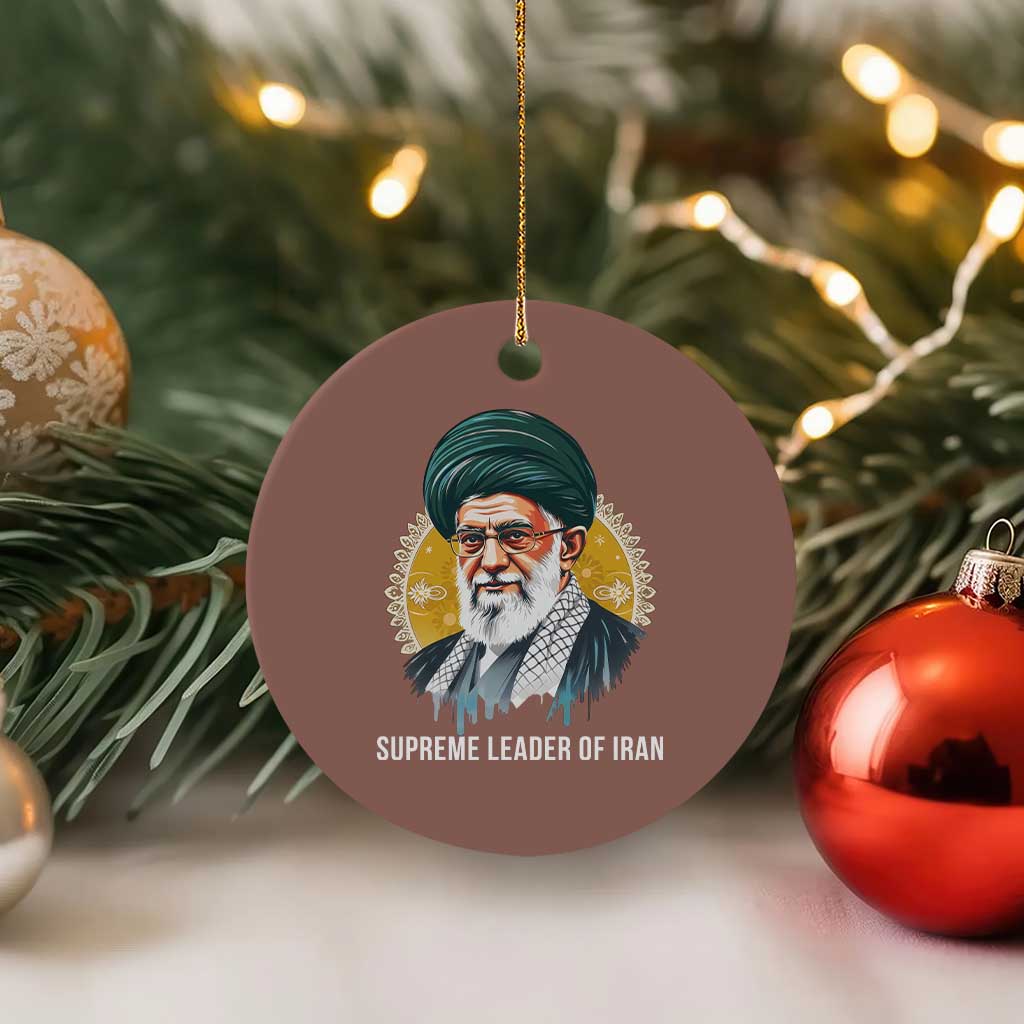 Supreme Leader Of Iran Graphic Portrait Ceramic Ornament Iranian Political Figure