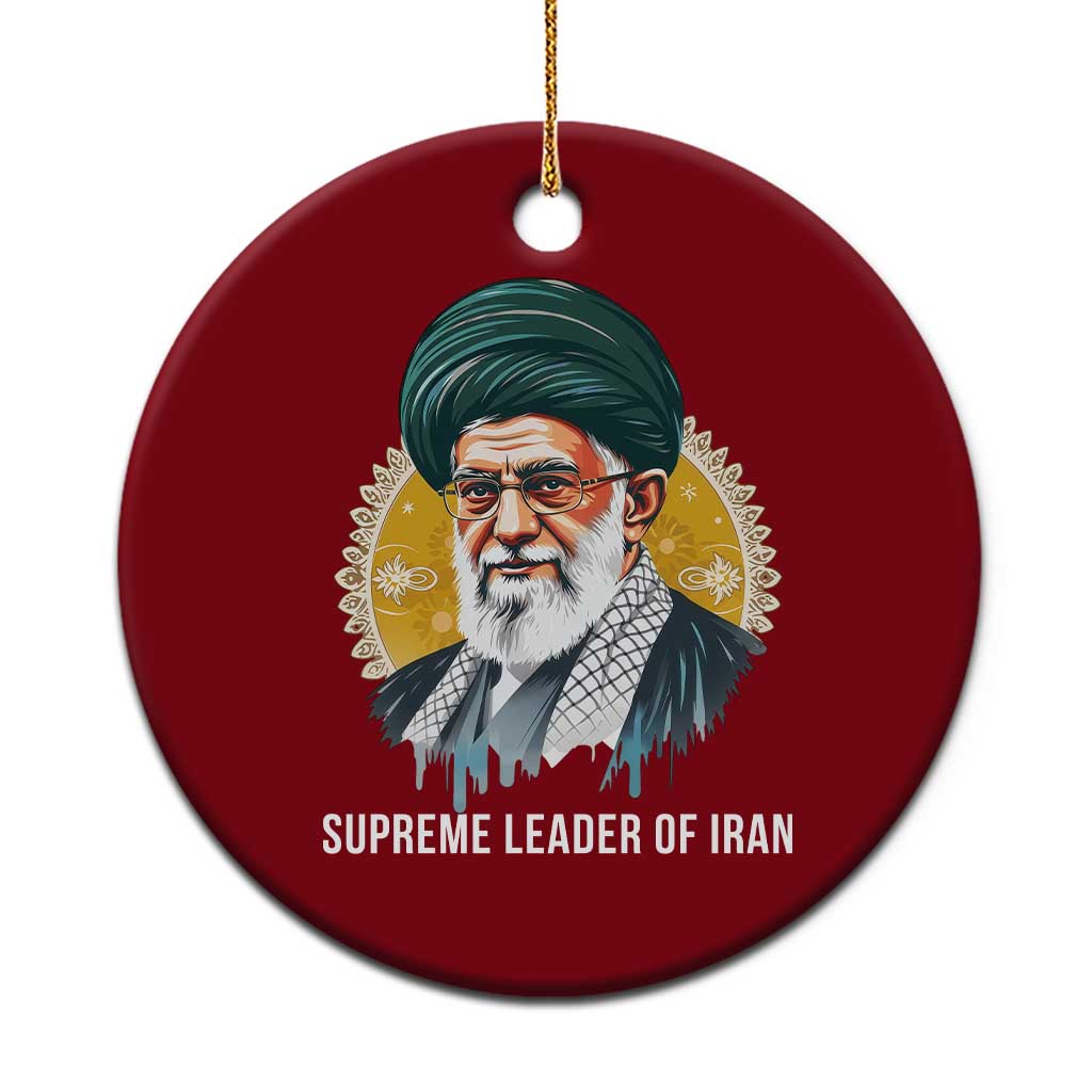 Supreme Leader Of Iran Graphic Portrait Ceramic Ornament Iranian Political Figure