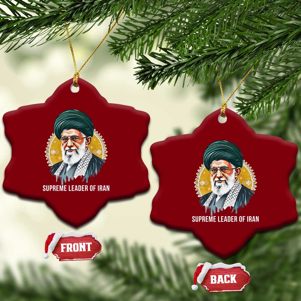 Supreme Leader Of Iran Graphic Portrait Ceramic Ornament Iranian Political Figure