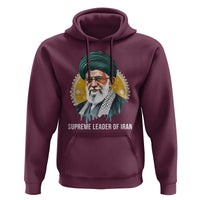 Supreme Leader Of Iran Graphic Portrait Hoodie Iranian Political Figure