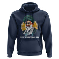 Supreme Leader Of Iran Graphic Portrait Hoodie Iranian Political Figure
