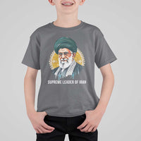 Supreme Leader Of Iran Graphic Portrait T Shirt For Kid Iranian Political Figure