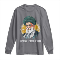 Supreme Leader Of Iran Graphic Portrait Long Sleeve Shirt Iranian Political Figure