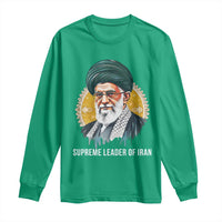 Supreme Leader Of Iran Graphic Portrait Long Sleeve Shirt Iranian Political Figure