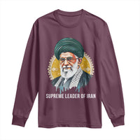 Supreme Leader Of Iran Graphic Portrait Long Sleeve Shirt Iranian Political Figure