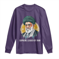 Supreme Leader Of Iran Graphic Portrait Long Sleeve Shirt Iranian Political Figure