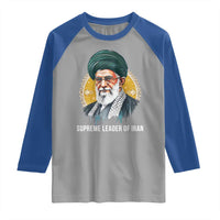 Supreme Leader Of Iran Graphic Portrait Raglan Shirt Iranian Political Figure
