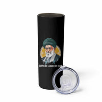 Supreme Leader Of Iran Graphic Portrait Skinny Tumbler Iranian Political Figure