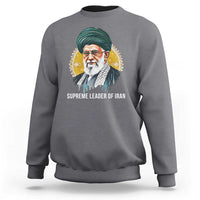 Supreme Leader Of Iran Graphic Portrait Sweatshirt Iranian Political Figure
