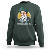 Supreme Leader Of Iran Graphic Portrait Sweatshirt Iranian Political Figure