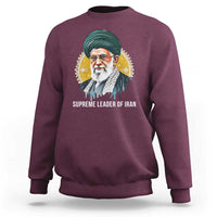 Supreme Leader Of Iran Graphic Portrait Sweatshirt Iranian Political Figure
