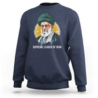Supreme Leader Of Iran Graphic Portrait Sweatshirt Iranian Political Figure