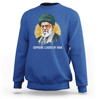 Supreme Leader Of Iran Graphic Portrait Sweatshirt Iranian Political Figure