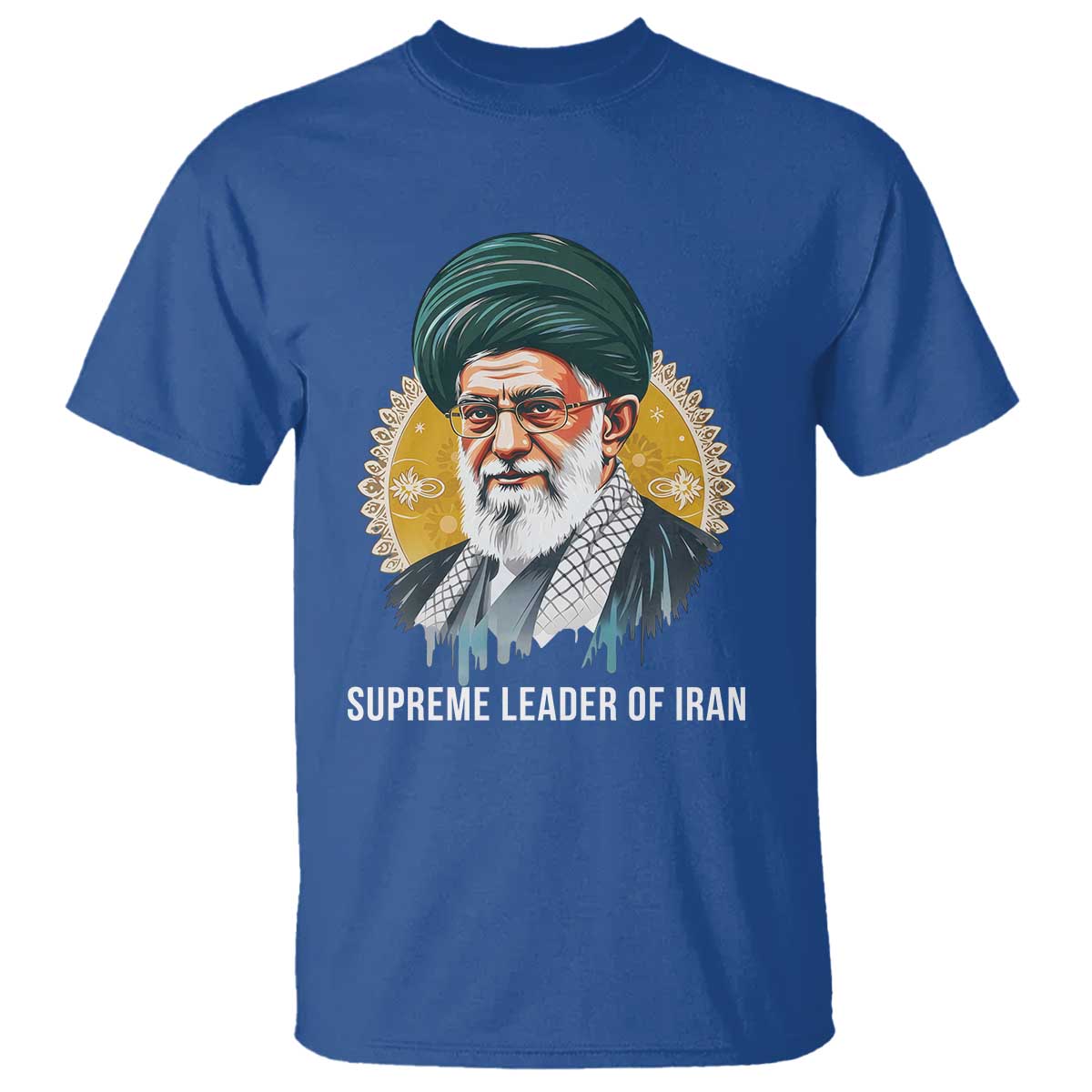 Supreme Leader Of Iran Graphic Portrait T Shirt Iranian Political Figure