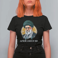 Supreme Leader Of Iran Graphic Portrait T Shirt For Women Iranian Political Figure