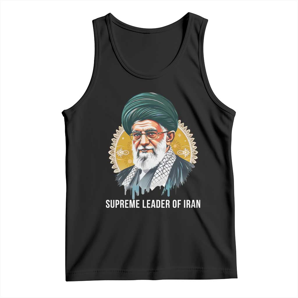 Supreme Leader Of Iran Graphic Portrait Tank Top Iranian Political Figure
