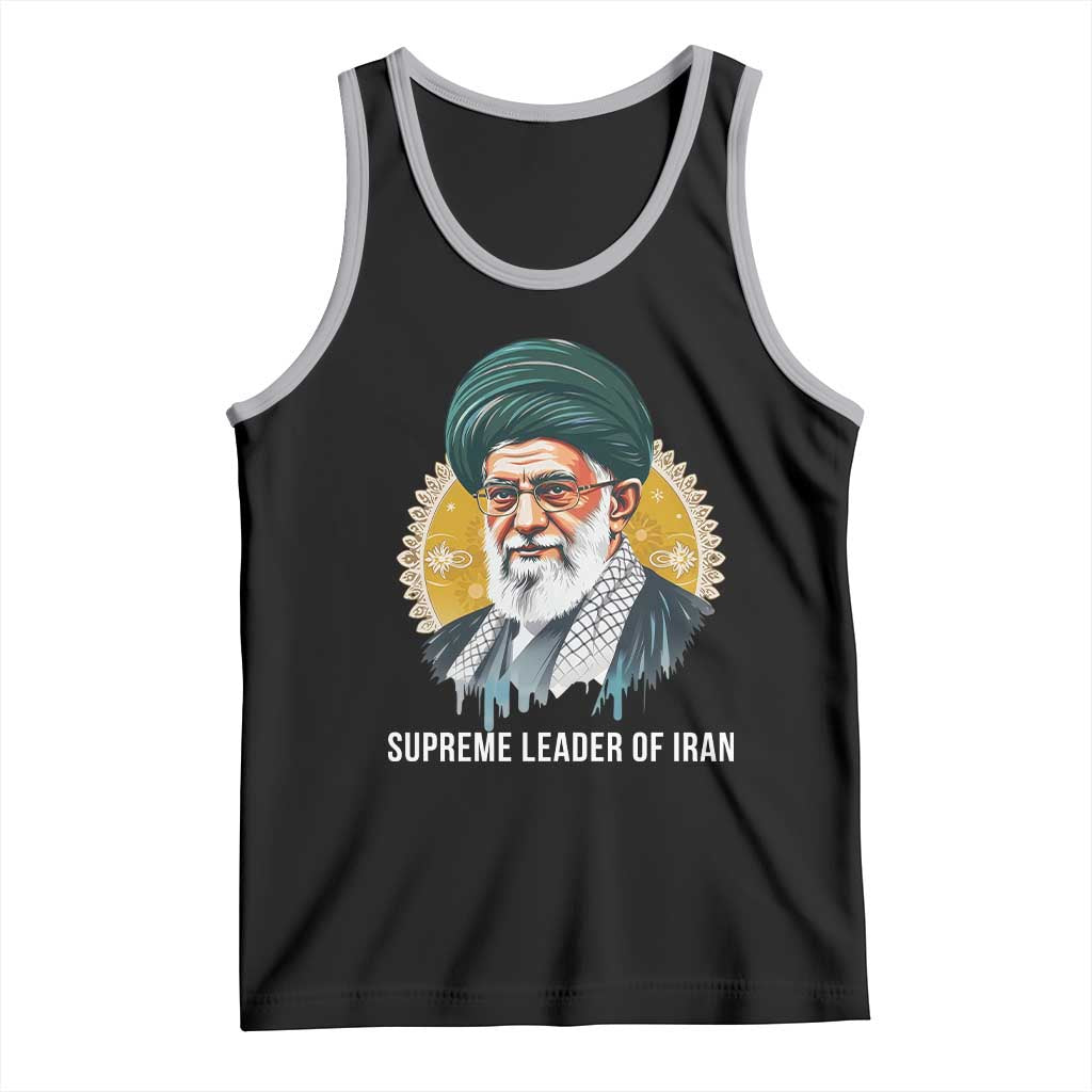 Supreme Leader Of Iran Graphic Portrait Tank Top Iranian Political Figure