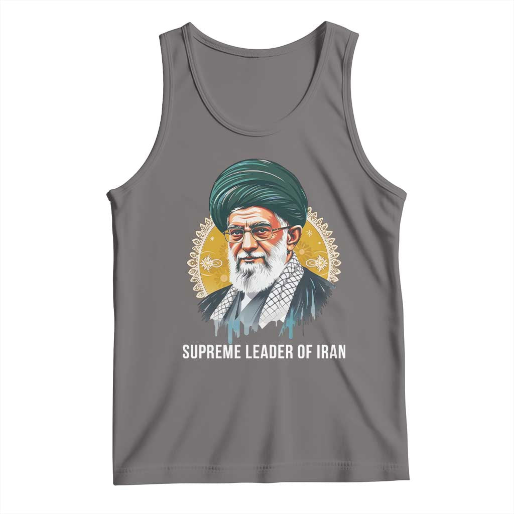 Supreme Leader Of Iran Graphic Portrait Tank Top Iranian Political Figure