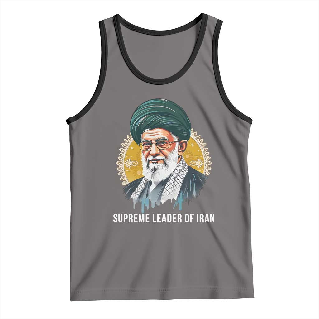 Supreme Leader Of Iran Graphic Portrait Tank Top Iranian Political Figure