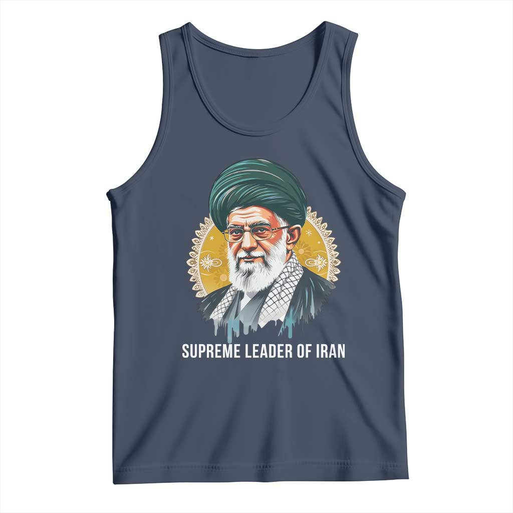 Supreme Leader Of Iran Graphic Portrait Tank Top Iranian Political Figure
