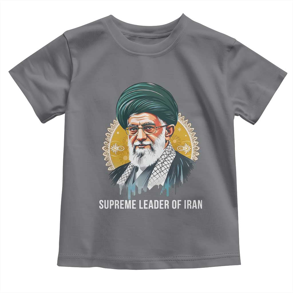 Supreme Leader Of Iran Graphic Portrait Toddler T Shirt Iranian Political Figure