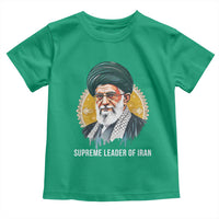 Supreme Leader Of Iran Graphic Portrait Toddler T Shirt Iranian Political Figure
