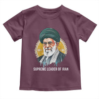 Supreme Leader Of Iran Graphic Portrait Toddler T Shirt Iranian Political Figure