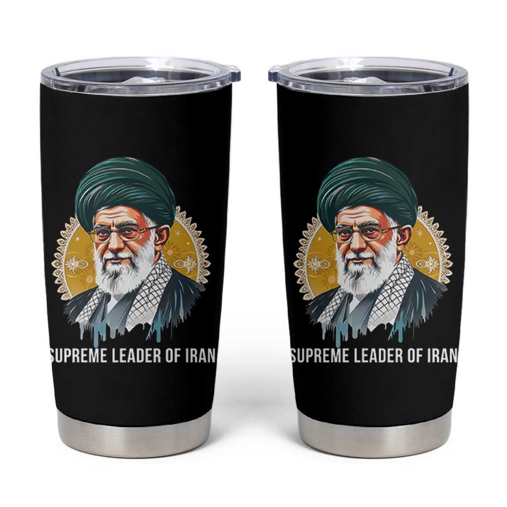 Supreme Leader Of Iran Graphic Portrait Tumbler Cup Iranian Political Figure