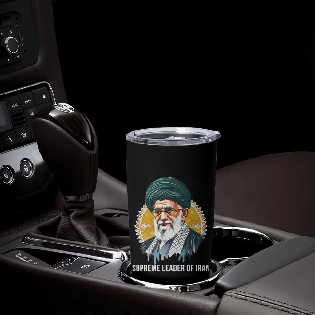 Supreme Leader Of Iran Graphic Portrait Tumbler Cup Iranian Political Figure