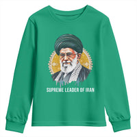 Supreme Leader Of Iran Graphic Portrait Youth Sweatshirt Iranian Political Figure