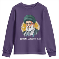 Supreme Leader Of Iran Graphic Portrait Youth Sweatshirt Iranian Political Figure