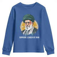 Supreme Leader Of Iran Graphic Portrait Youth Sweatshirt Iranian Political Figure