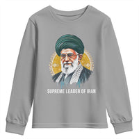 Supreme Leader Of Iran Graphic Portrait Youth Sweatshirt Iranian Political Figure