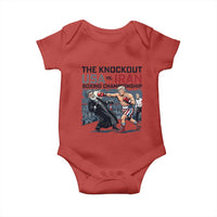 Sarcastic USA vs Iran Knockout Boxing Championship Baby Onesie Funny Political Satire Fight Night